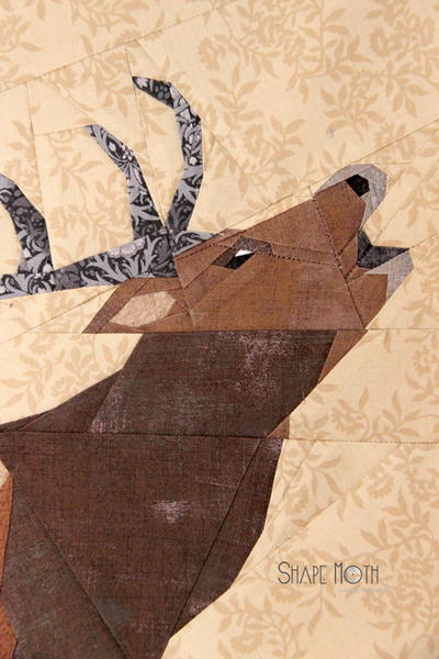 Roaring Deer Quilt Block
