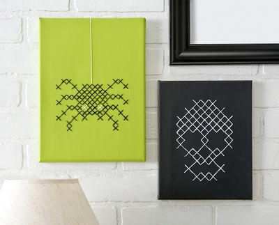 DIY Halloween Cross Stitch Canvas