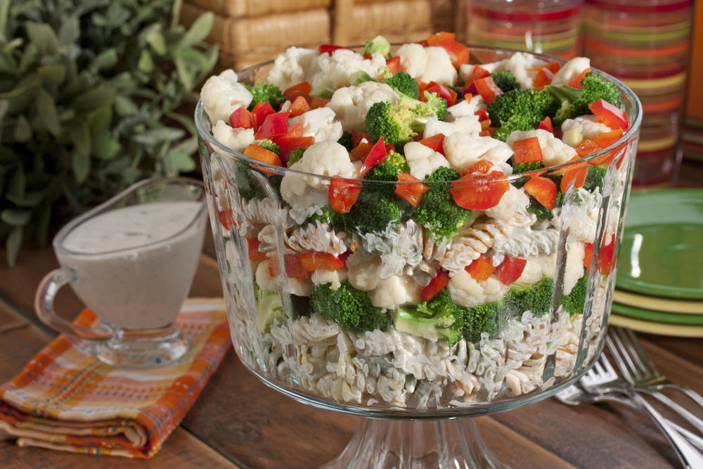 Stacked Pasta Salad | MrFood.com