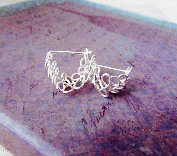 DIY Hoop Earrings with Filigree