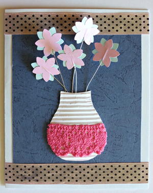 3D Flower Vase Birthday Card