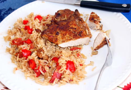 Baked Pork Chops with Rice