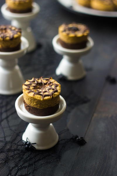 Mini Pumpkin Cheesecake Brownies