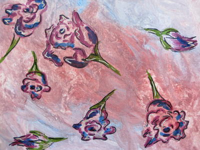 Colorful Rose Garden Birthday Card