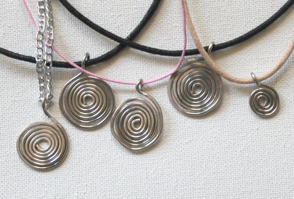 Energy Spiral Wire Wrap Pendant