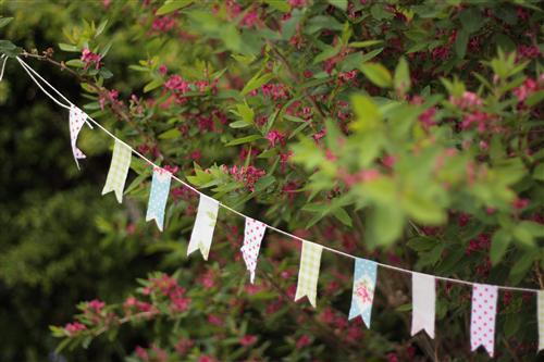 DIY Floral Flag Garland