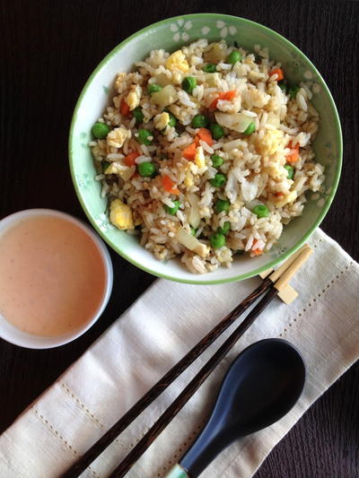 Hibachi-Style Fried Rice with Yum Yum Sauce