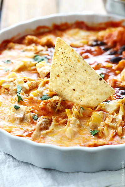 5-Minute Chicken Enchilada Dip