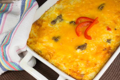 Gluten Free Impossibly Easy Breakfast Bake | FaveGlutenFreeRecipes.com