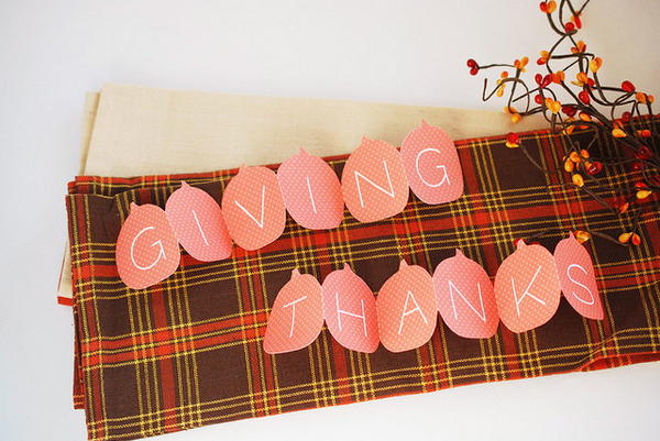 Giving Thanks Printable Pumpkins 