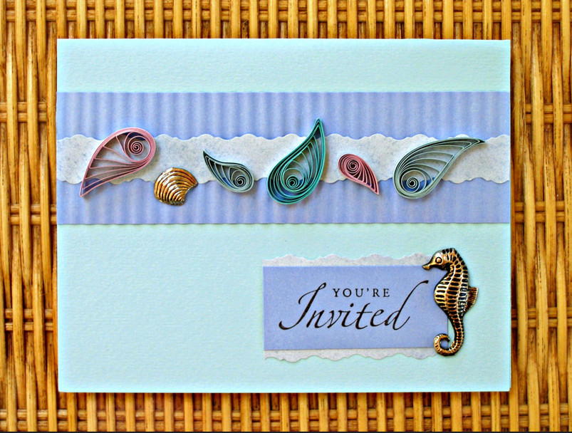 Ocean-Inspired Quilled Paper Cards 