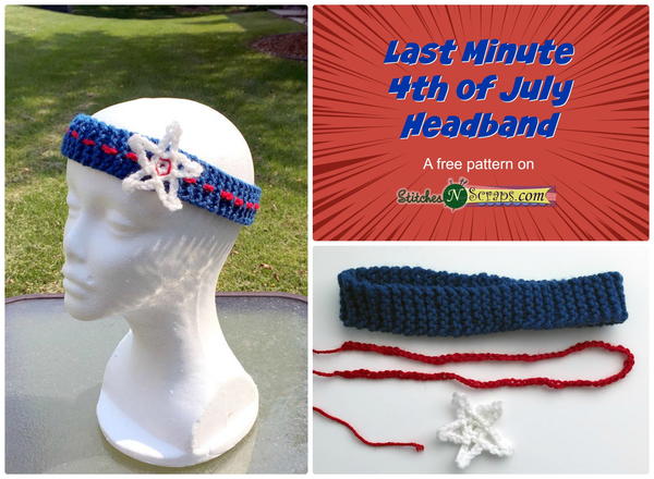 Last minute 4th of July headband