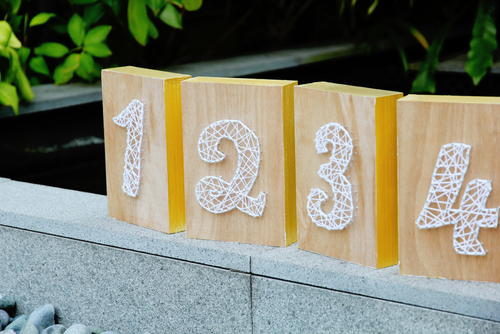 DIY Rustic String Table Numbers