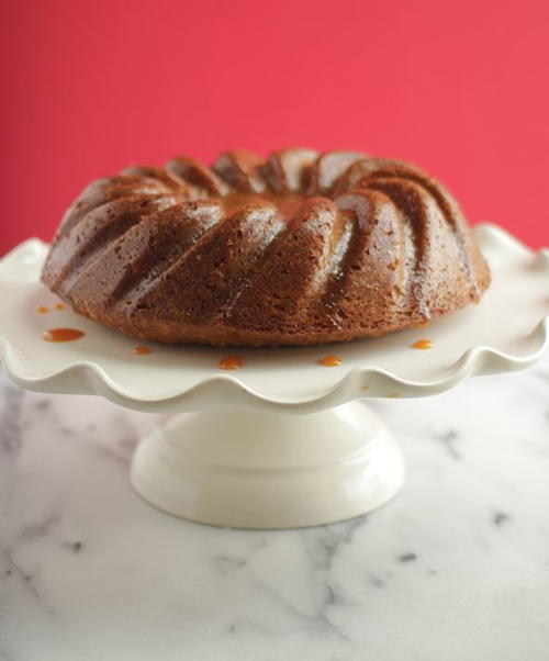 Apple Spice Cake with Caramel Sauce