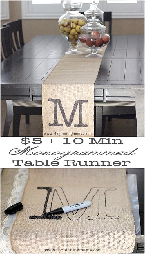 Easy Rustic DIY Table Runner | AllFreeDIYWeddings.com