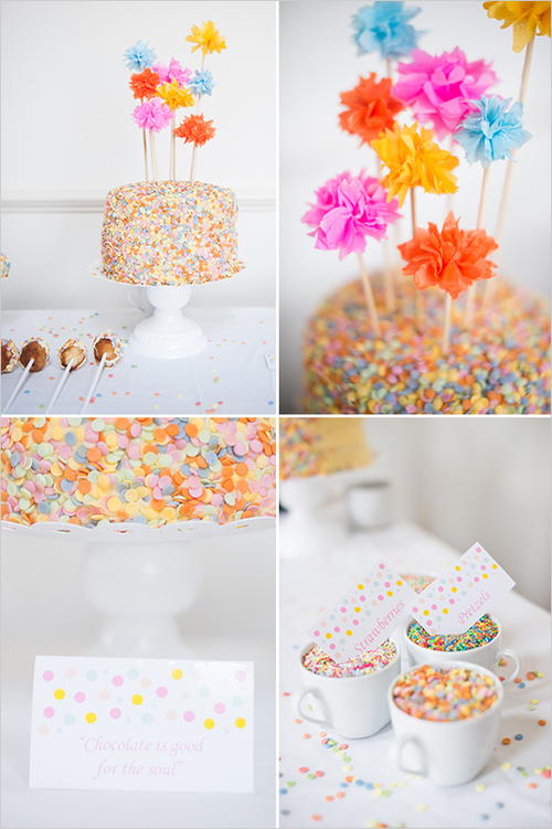 Cheerful Sprinkles DIY Dessert Table Inspiration