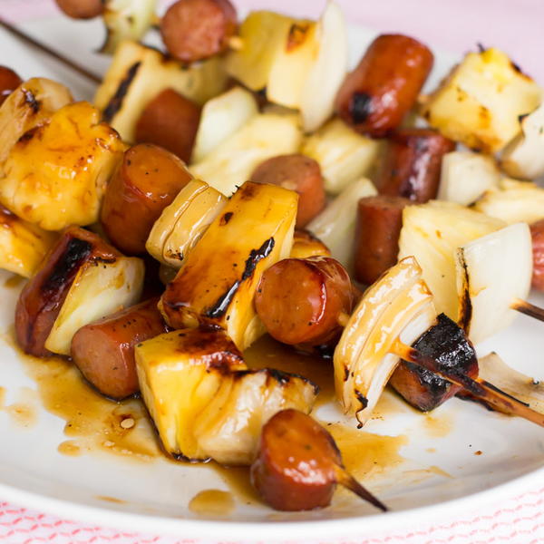 Hawaiian Hot Dog Kebabs