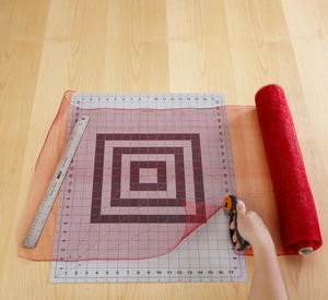 Decorative Mesh Poinsettia Flower Decorative Mesh Poinsettia Flower