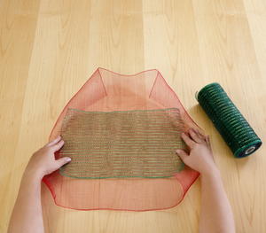 Decorative Mesh Poinsettia Flower Decorative Mesh Poinsettia Flower