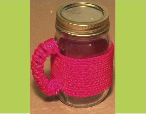 Paracord Wrapped Mason Jar Mug