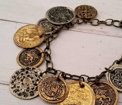 Charming Button-to-Coin DIY Bracelet