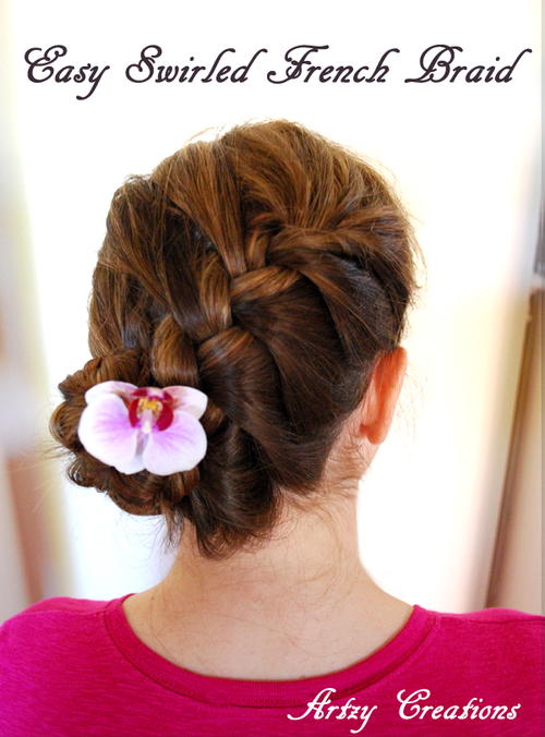 5 Minute French Braid Updo