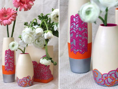 DIY Textured Vase