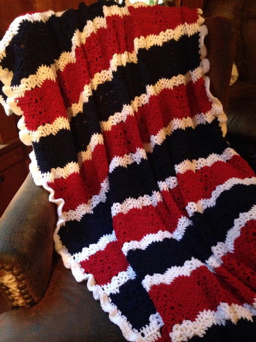 Rainbow Diagonal Afghan