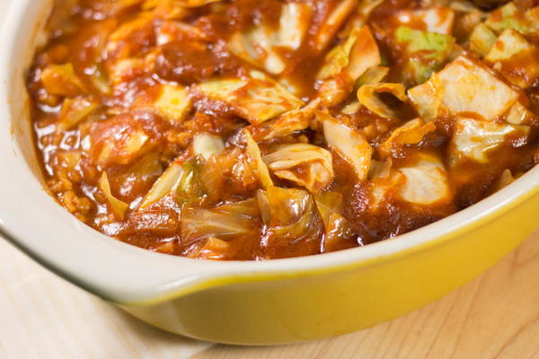 Lazy Unstuffed Cabbage Roll Casserole