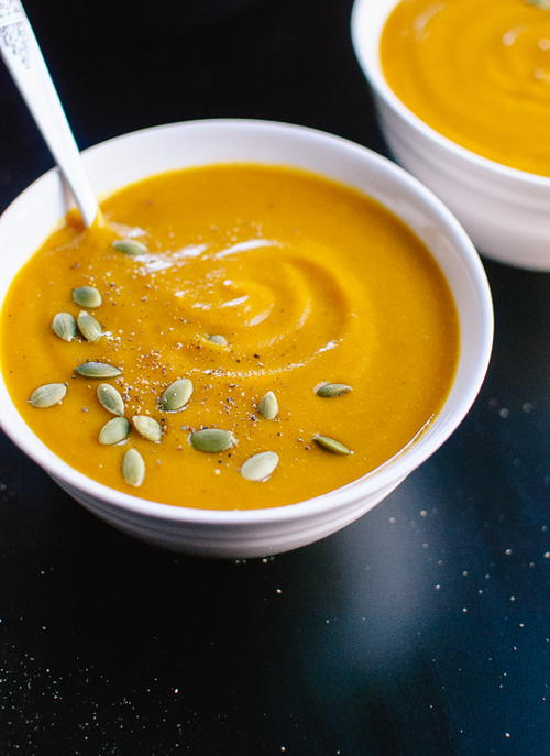 Creamy Vegan Pumpkin Soup | FaveHealthyRecipes.com