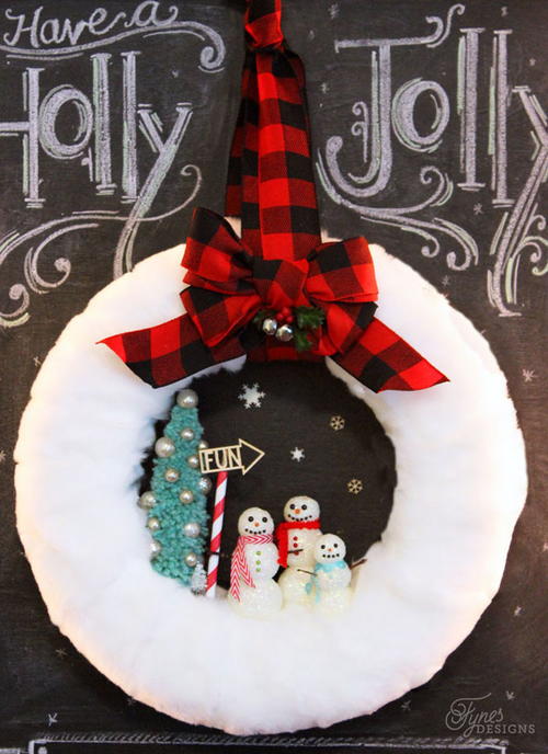Fun Glittery Snowman Wreath