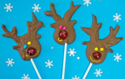 Christmas Reindeer Lollipops