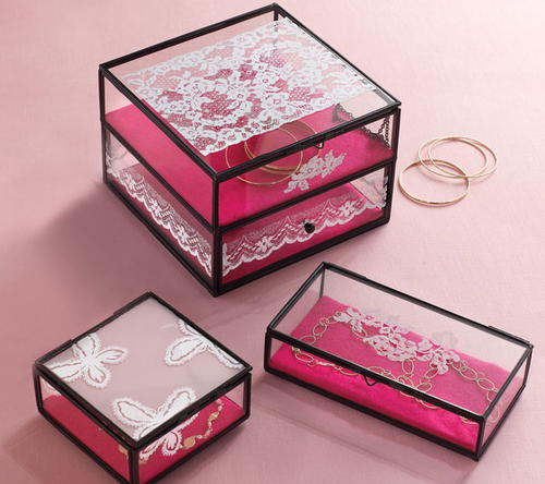DIY Lace Jewelry Boxes