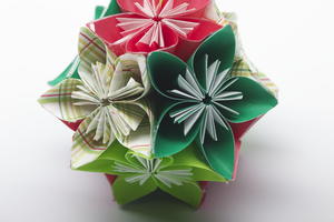 Folded Flower Ball Ornaments