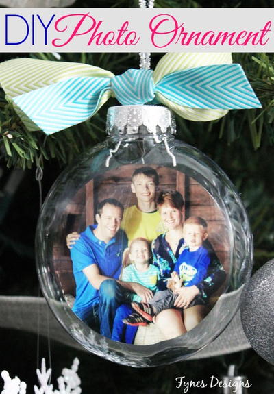 Precious Memories Glass Photo Ornament