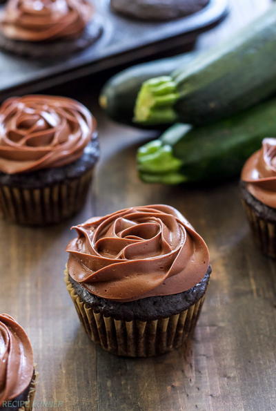 Low-Fat Chocolate Zucchini Cupcakes