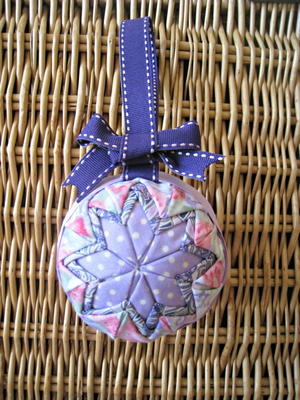 No Sew Quilted Star Homemade Christmas Ornament