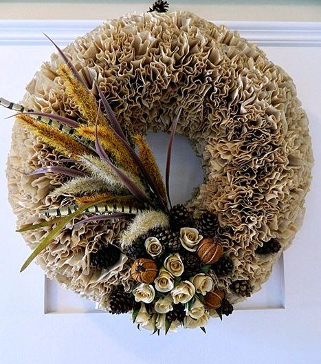 Fun Fall Coffee Filter Wreath