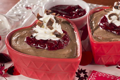 Raspberry Kissed Chocolate Mousse