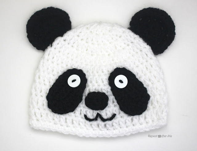 Easy Crochet Panda Hat