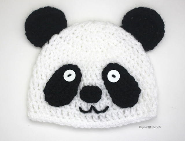 Easy Crochet Panda Hat  AllFreeCrochet.com