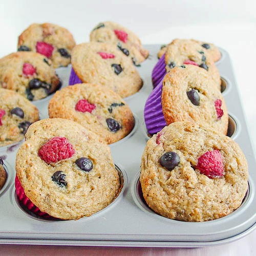 Banana Berry Breakfast Muffins
