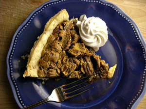 Southern Brown Sugar Pecan Pie with Bourbon Whipped Cream