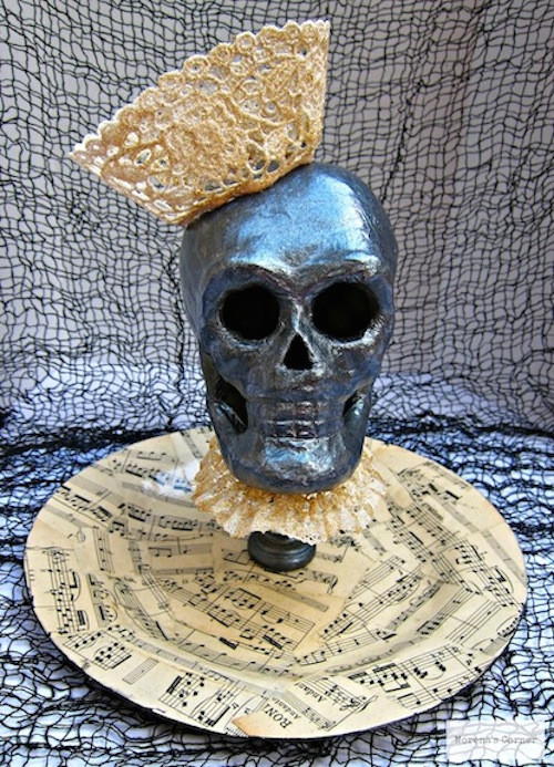 Papier Mache Queen of Skulls