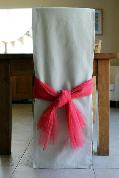 Customizable Fabric and Organza Chair Cover