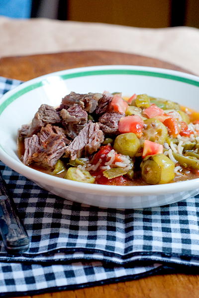 Creole Beef and Okra Soup