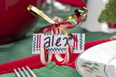 Candy Cane Place Card Holders