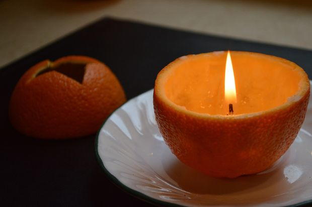 Orange Cangle Making How to Make an Orange Peel Candle | DIYIdeaCenter.com