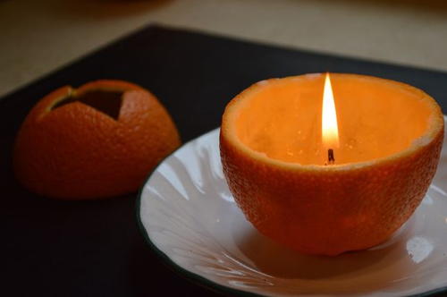 How to Make an Orange Peel Candle