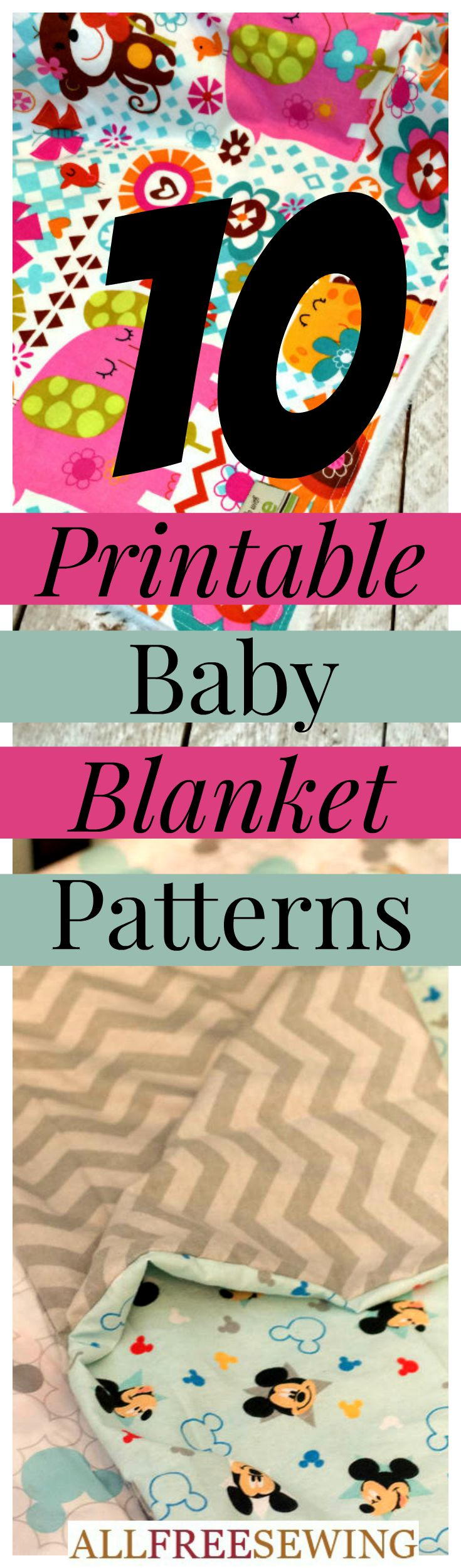 Baby Pattern 10 Baby Blanket Patterns for Sewing Free eBook | AllFreeSewing.com